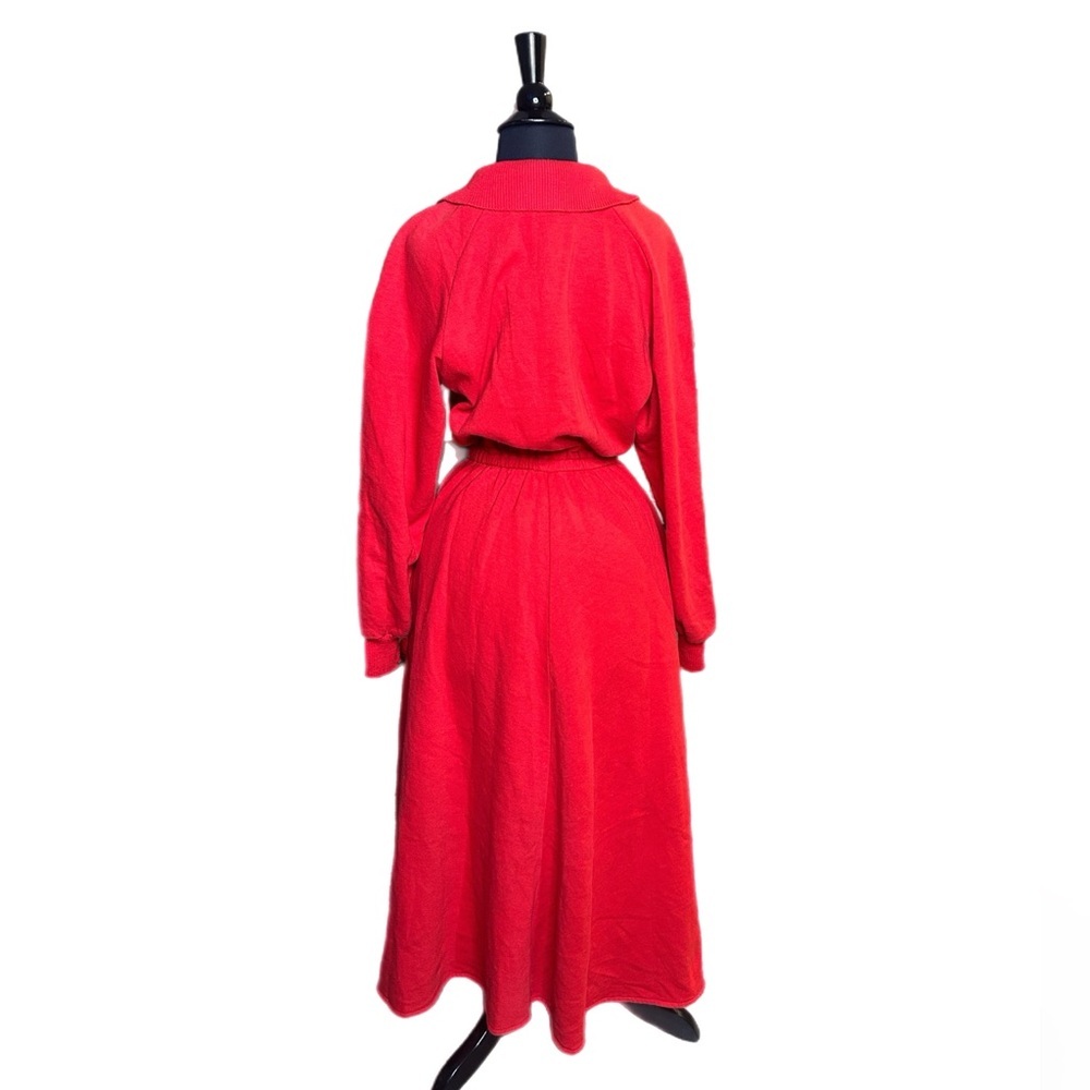 Vintage Liz Claiborne Vibrant Red Long Sleeve Dress - Picture 12 of 12